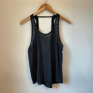lululemon Breeze Through Burnout Open Back Tank Black Size 4